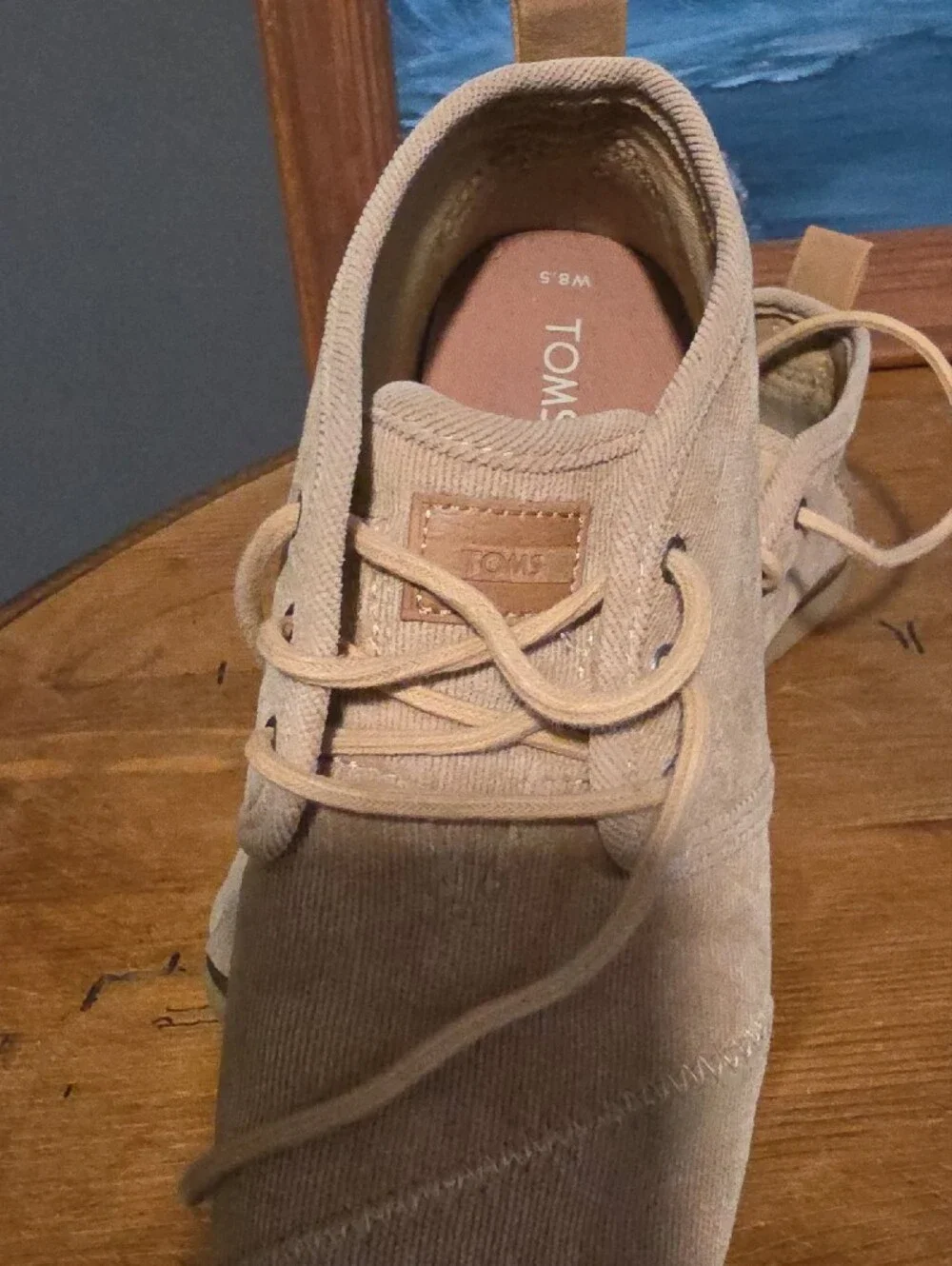 Toms Women's Chukka Boots in Tan Canvas, W 8.5